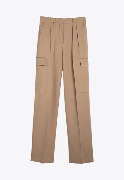 Sportmax Caramel-coloured Cargo Trousers In Caramel