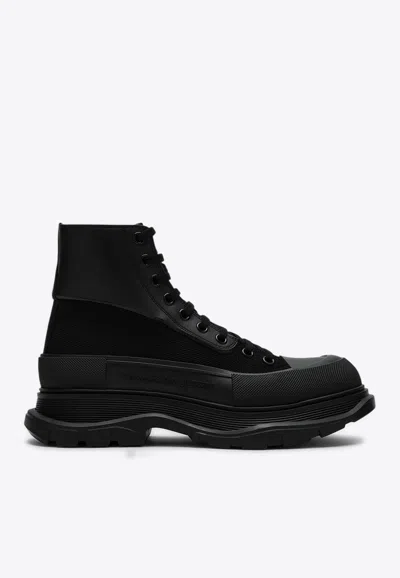 Alexander Mcqueen Tread Slick Boots In Black