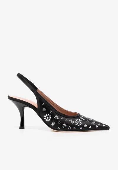 Malone Souliers X Tabitha Simmons Cameron 70mm Slingback Pumps In Black