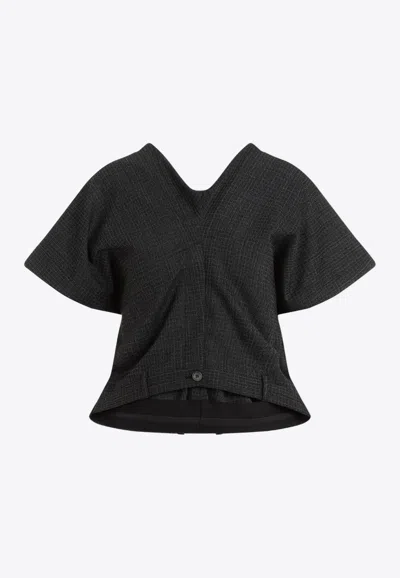 Balenciaga Tailored Pants Wool Top In Black
