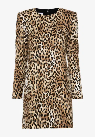 Moschino Couture Dress With Animal Pattern In Multicolor