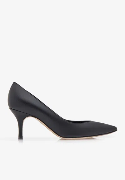Manolo Blahnik Kietta 70 Leather Pumps In Black