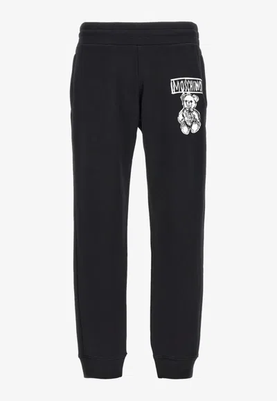 Moschino Black Teddy Bear Sweatpants In Black