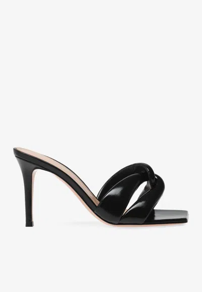 Gianvito Rossi Amour 85 Nappa Leather Mules In Black