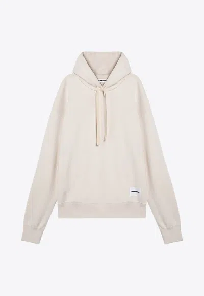 Jil Sander Ivory Sweater With Logo Patch In Ivory