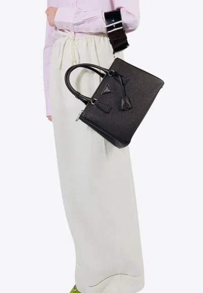Prada White Logo-embroidered Skirt In Ivory