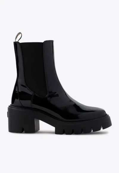 Stuart Weitzman 40mm Soho Chelsea Boots In Black
