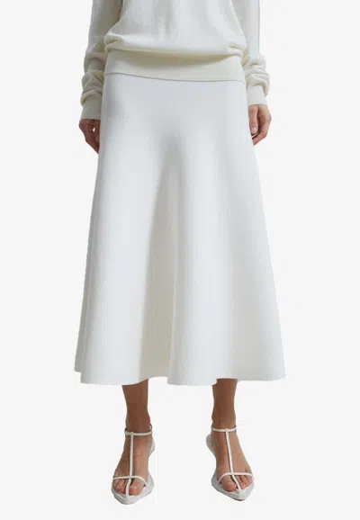 The Frankie Shop Exclusive Gabrielle Knit Midi Skirt In White