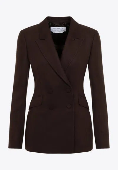 Gabriela Hearst Stephanie Blazier Silk Jacket In Brown