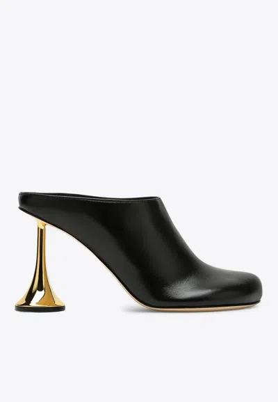 Coperni Orchestra Closed Mule Heel In Black Leather In Black