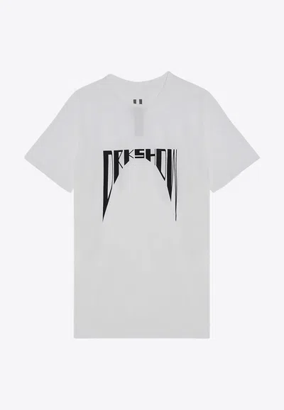 Rick Owens Drkshdw Drkshdw By Rick Owens Bold Graphic Print Oversized T-shirt In White