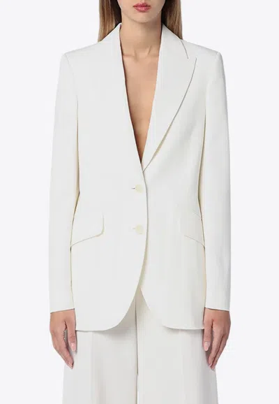 Stella Mccartney Single-breasted Wool Blazer In Ivory