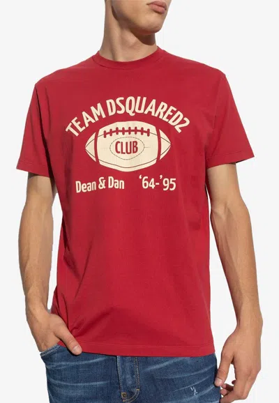 Dsquared2 Baseball Logo T-shirt In Red
