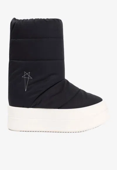 Rick Owens Drkshdw Drkshdw By Rick Owens Mega Bumper Lunar Boot Black And Pearl In Black