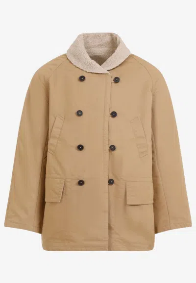 Universal Works Reversible Mackinaw Jacket In Beige