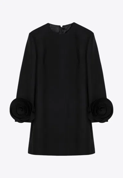 Valentino Women's Double Compact Drill Mini Dress In Black