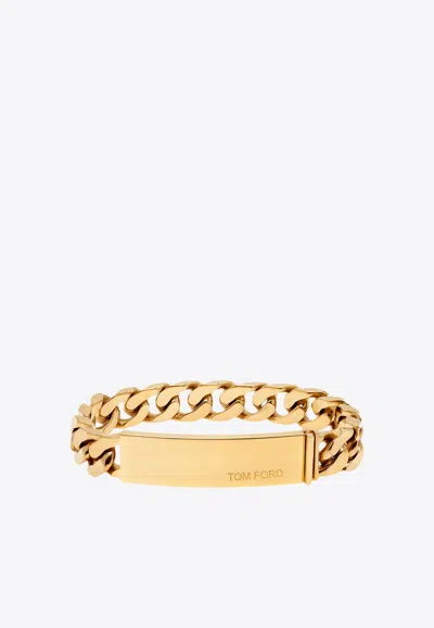 Tom Ford Logo Chain Bracelet In Gold