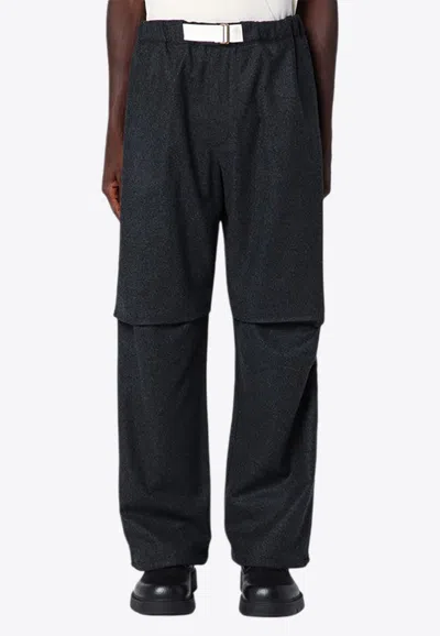 Darkpark Straight-leg Wool Track Pants In Gray