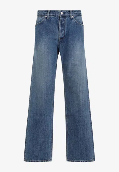 Jil Sander Canard Blue Cotton Trouser 18 Denim Jeans In Blue