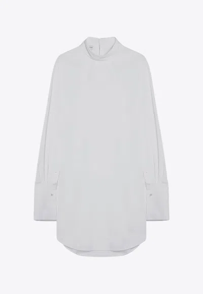Dries Van Noten Turtleneck Oversized Shirt In White