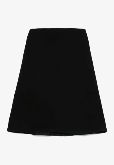 Rick Owens Wool Padded Scarf In Black