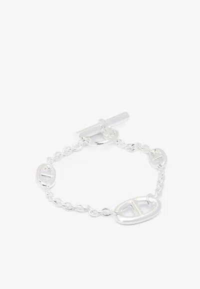 Pre-owned Hermes Farandole Bracelet In Silver
