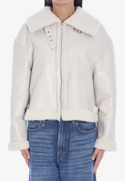 Salvatore Santoro Shearling Jacket In White