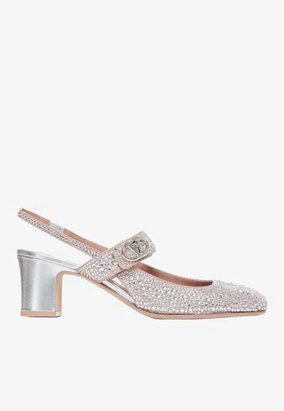 Valentino Garavani Heels In Crystal/silver
