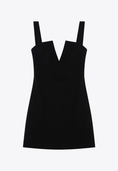 Givenchy Paneled Cady Mini Dress In Black