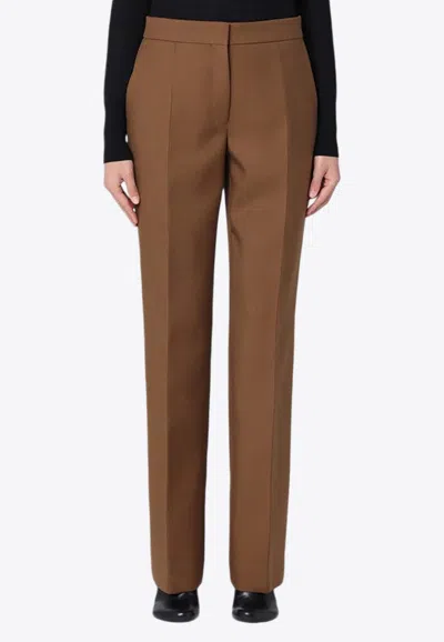 Jil Sander Tailored Pants Back Pockets Belt Loops In Brown