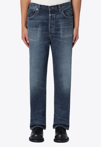 Agolde Blue Washed Jeans In Regenerated Denim In Blue