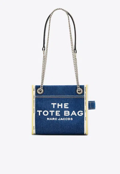 Marc Jacobs The Denim Chain Crossbody Tote Crossbody Bags In Denim