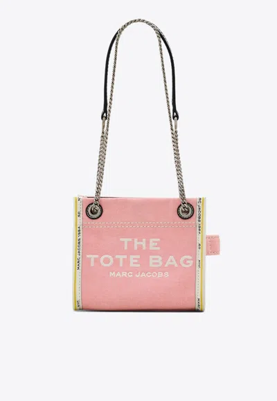 Marc Jacobs The Denim Chain Crossbody Tote Crossbody Bags Pink In Pink