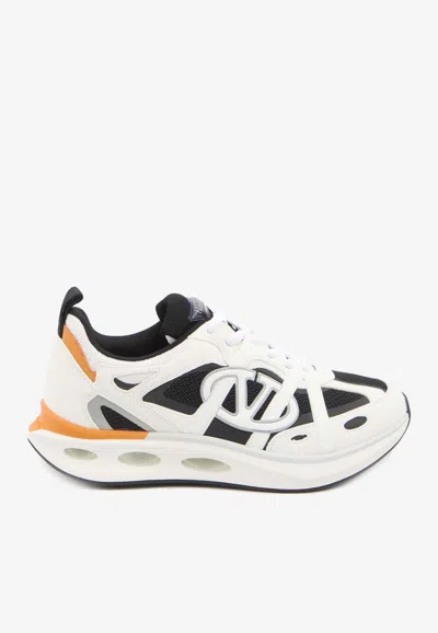 Valentino Vlogo Easyjog Sneakers With Contrast Accents In White