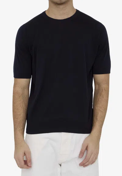 John Smedley Kempton T-shirt In Navy