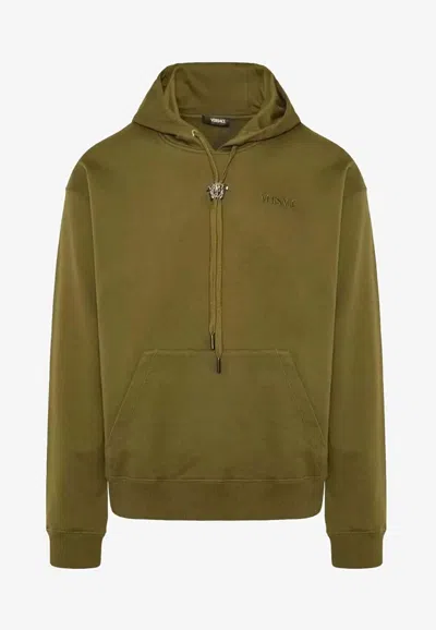 Versace La Medusa Hooded Sweatshirt In Green
