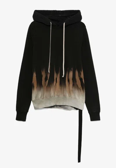 Rick Owens Drkshdw Drkshdw By Rick Owens Oversized Hoodie Black And Terra In Black