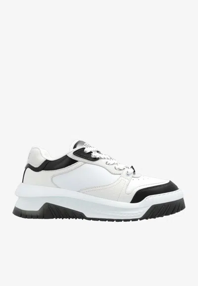 Versace Woman Sneakers White Size 7 Leather In White