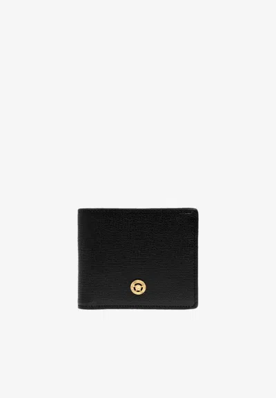 Versace - Black Medusa Biggie Bifold Leather Wallet - Men's In Black