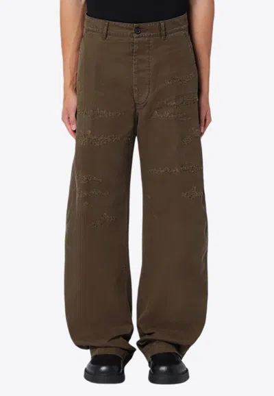 Dsquared2 Ripped Big Chino Pants In Green