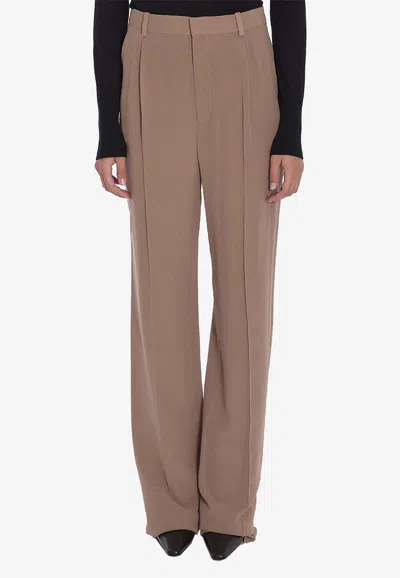 Saint Laurent Pp21 Vrsion 1 Pli Georgette Cr In Beige