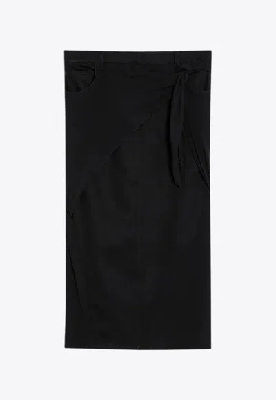 Courrèges Midi Oblique As In Black