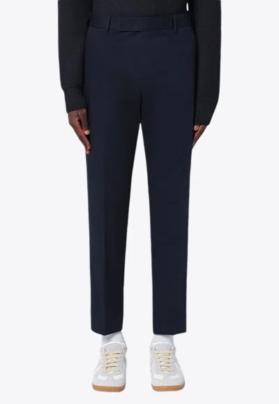 Pt Torino Tailored Blue Trousers With Subtle Crease In Blue