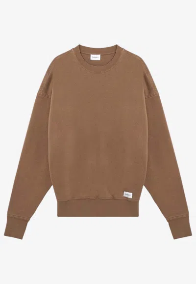 Saint Laurent Caramel Coloured Plush Sweatshirt In Caramel