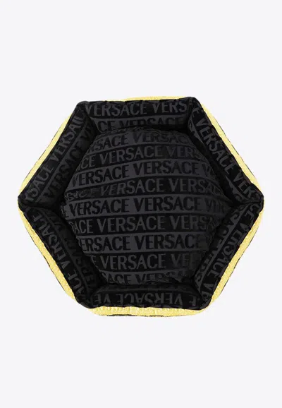 Versace Large I Love Baroque Jacquard Pet Bed In Black