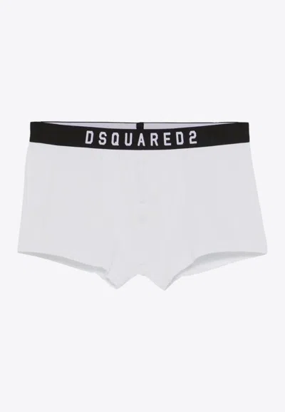 Dsquared2 Logo-print Waistband Briefs In White