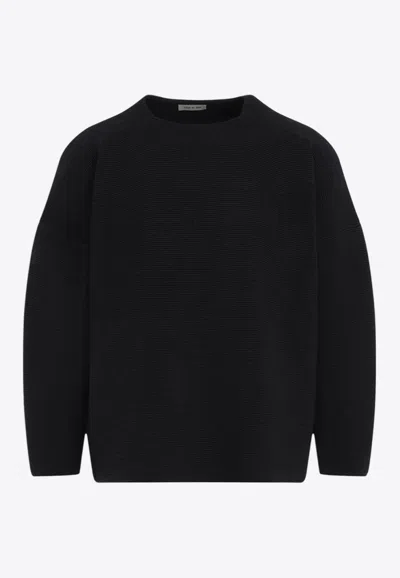 Fear Of God Black Dropped Shoulder Sweater In Black