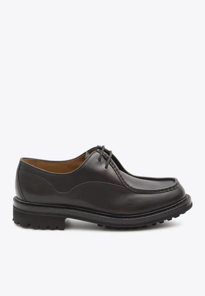 Church's Burnt Leather Lymington Lace Up Shoes In Brown