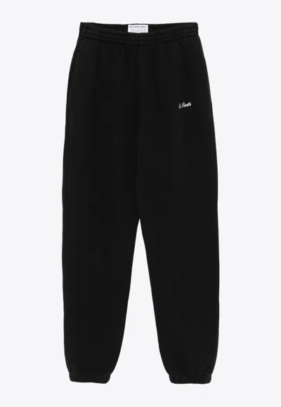 Mc2 Saint Barth Odalys Logo-embroidered Track Pants In Black