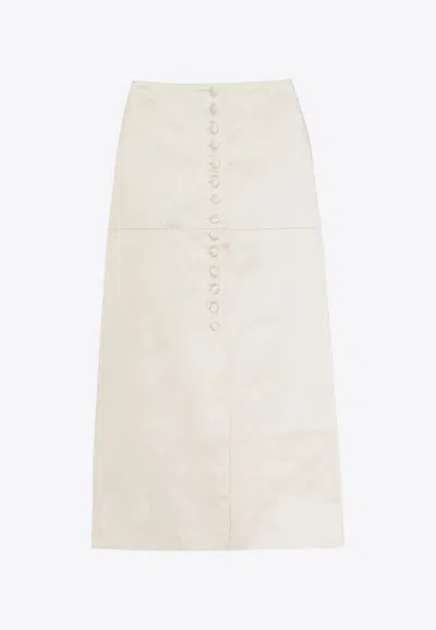 Liberowe Maha High-waist Midi Skirt In Ivory
